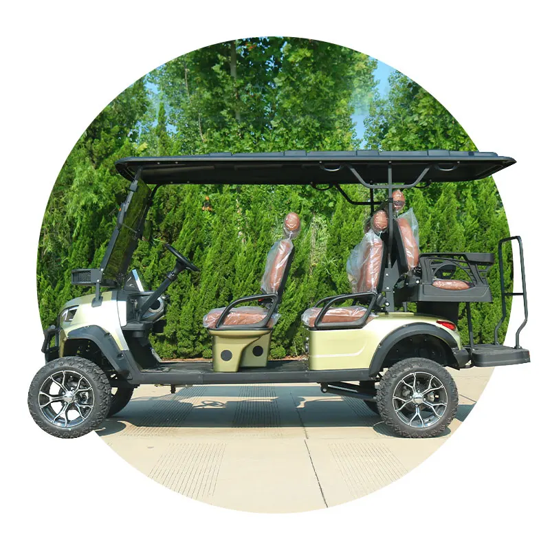 OEM Factory Wholesale Good Price Golf Cart 4+2 Seater 6 Seats Electric Car Motor Electric Golf Cart for Sale