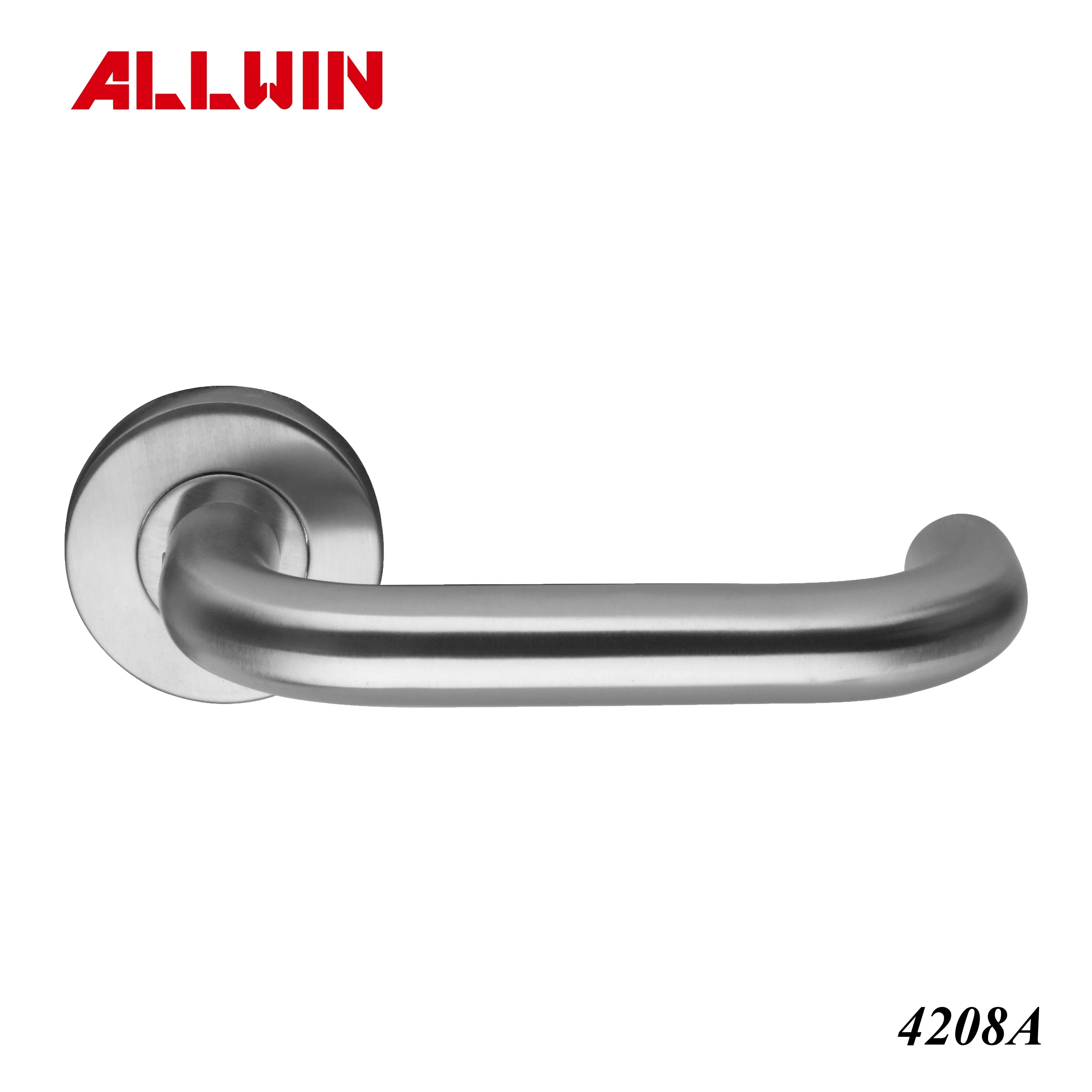 Modern European Design Stainless Steel Hollow Lever Door Handle Satin Finish Wooden Glass Home Office Hotel Apartment Windows