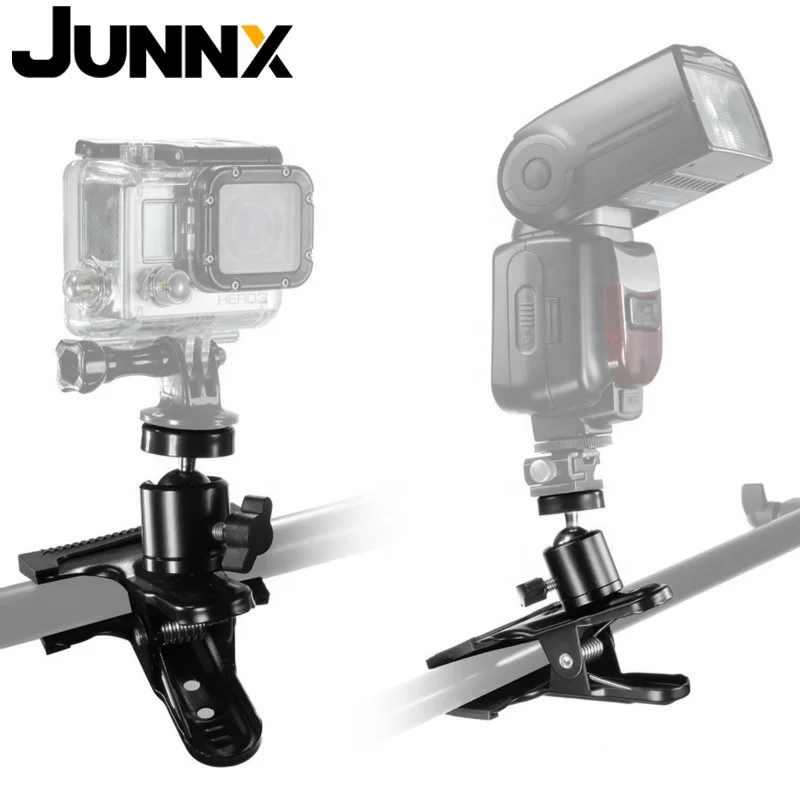 Junnx OEM Camera Holding Mount Multi-function Clip Clamp Holder Mount with Standard Ball Head 1/4 Screw for Clamp Photography