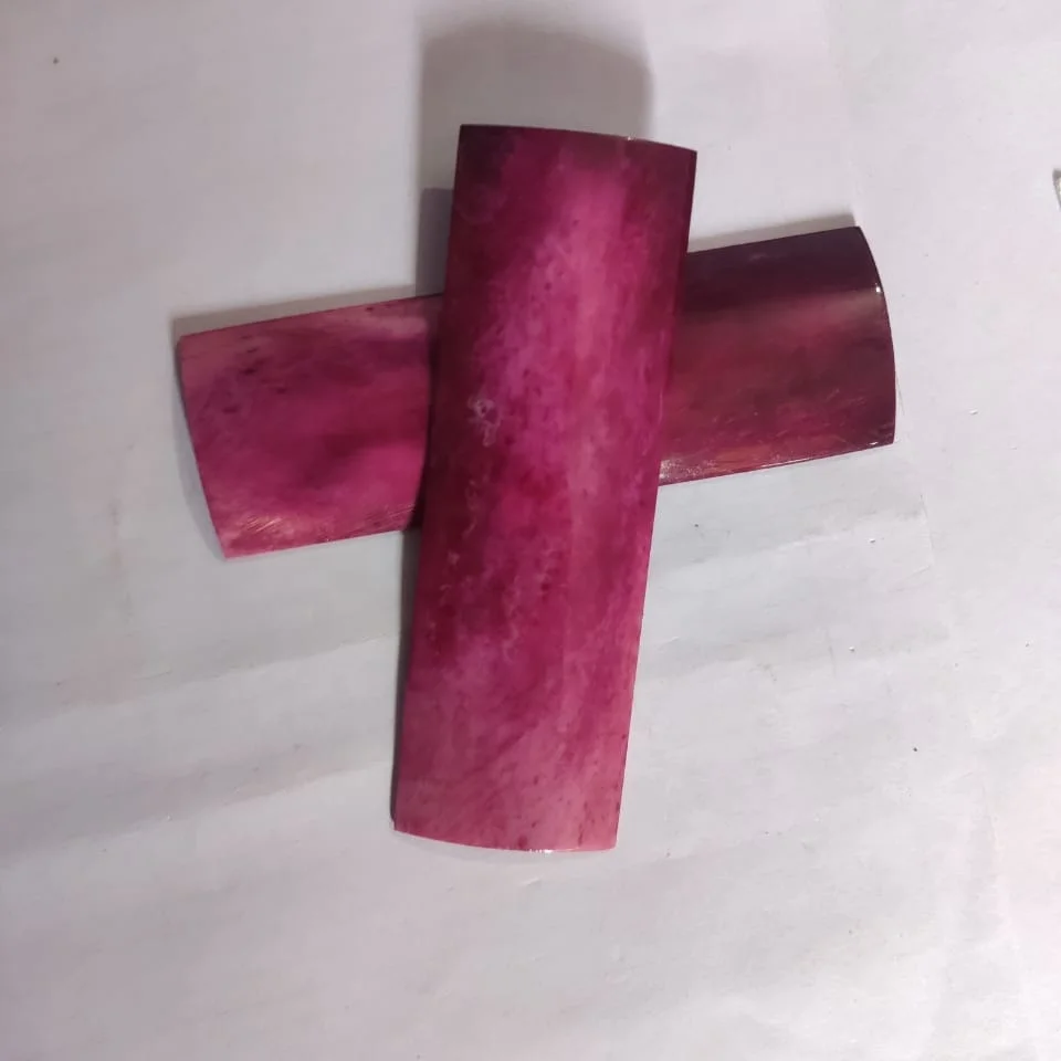 CAMEL BONE PINK SCALES KNIFE HANDLE Handcrafted Polished Natural Craft with Customizable Size Love Style Customizable Sca