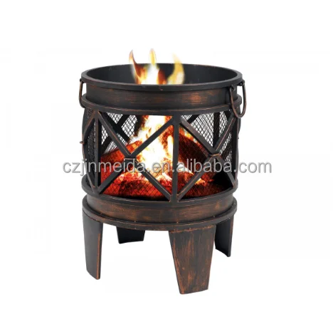Hot Sale round BBQ grill outdoor fire pits wood burning For Backyard Garden Patio