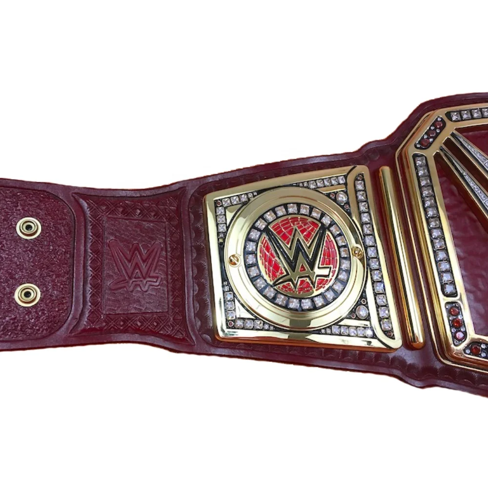 Ремни для борьбы с Чемпионатом мира, ремни из натуральной кожи с золотыми пластинами