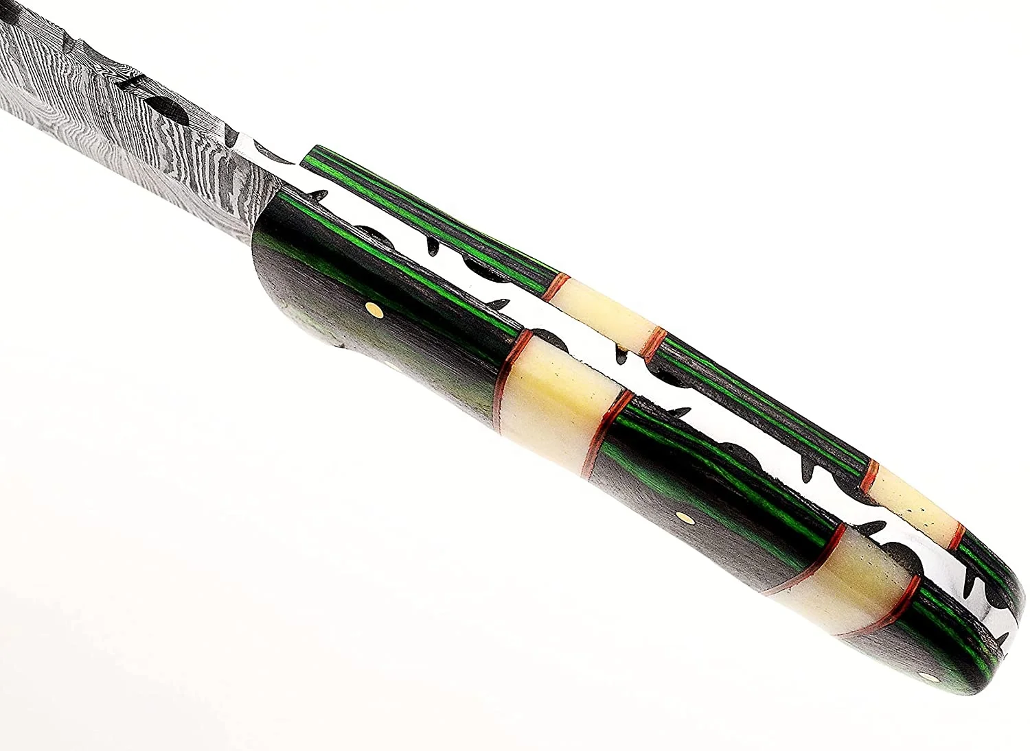 100% Top Quality Hunger Blades Damascus Steel Hunting Knife with pure Leather Sheath RAJ -0074