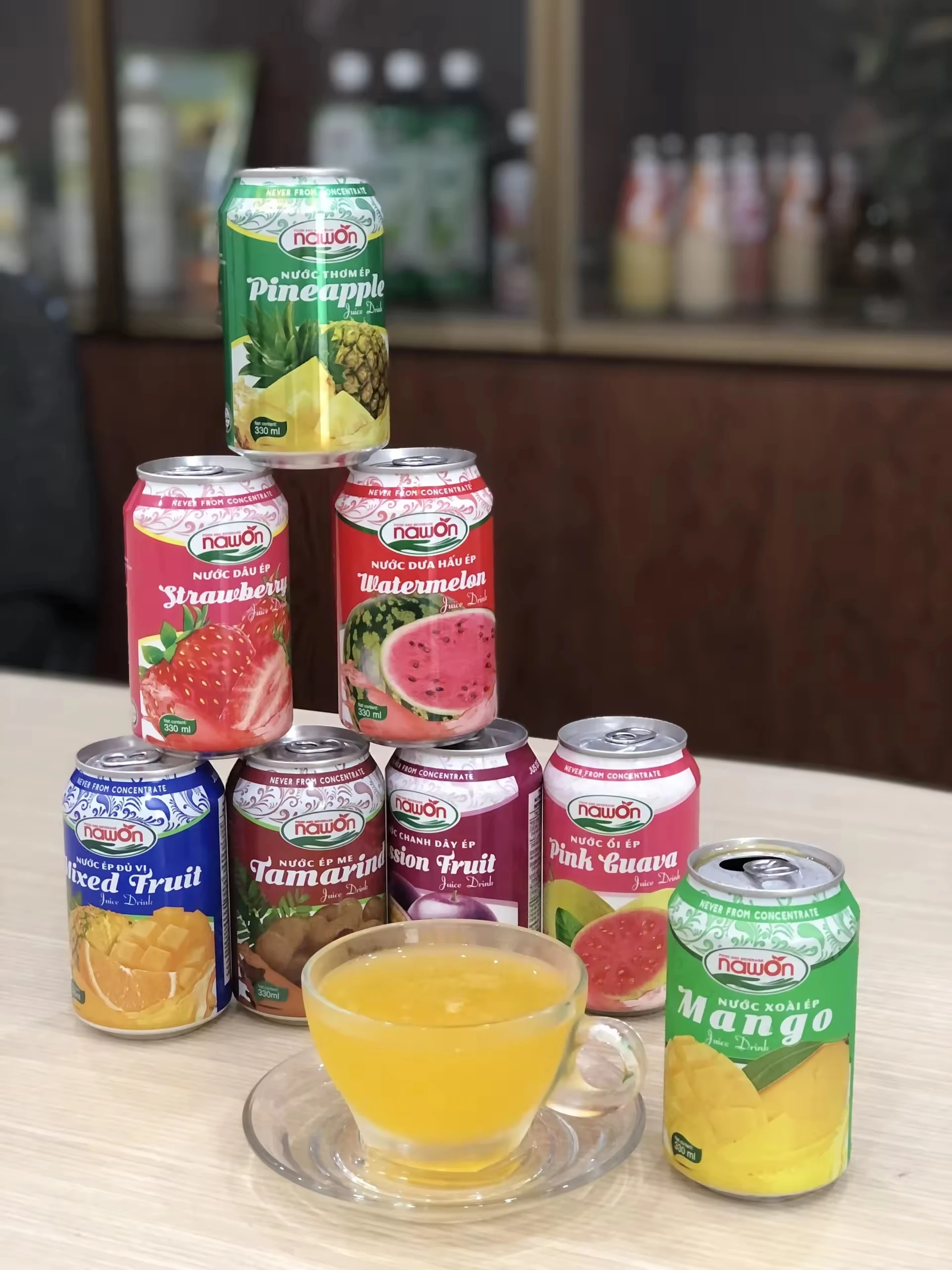 330ml NAWON Canned High Quality Tropical Fruit Juice Drinks Wholesale Suppliers Multi Juice from Vietnam Beverage Manufacturer