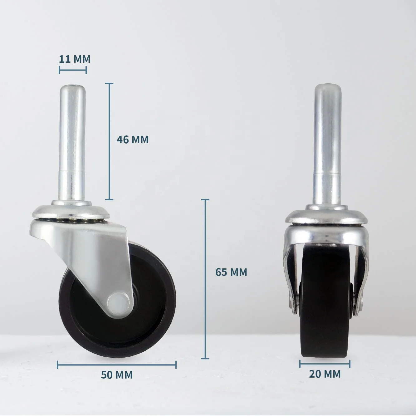 2 Inch PVC Caster Wheels Toy Car Caster Wheels