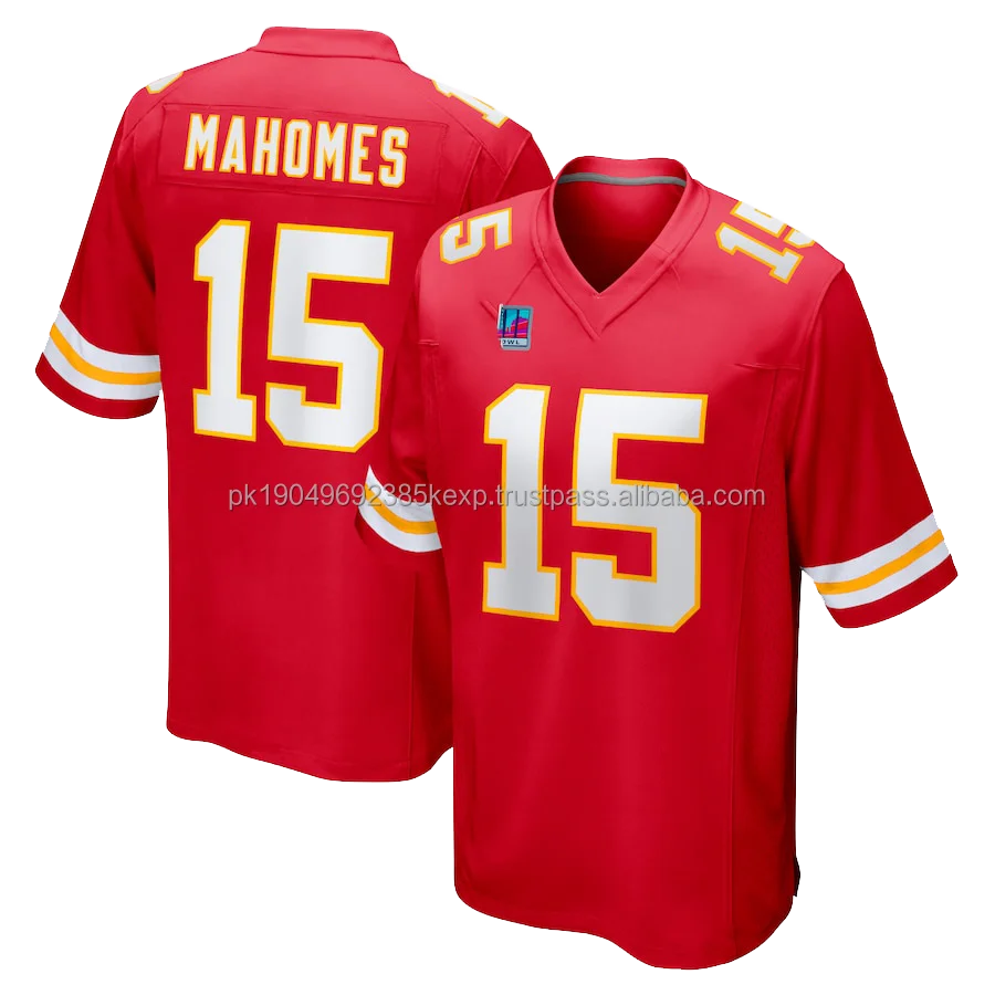 Patrick Mahomes Jersey High Quality Sports 10 Isiah Pacheco 9 Smith-schuster American Football Super Uniform