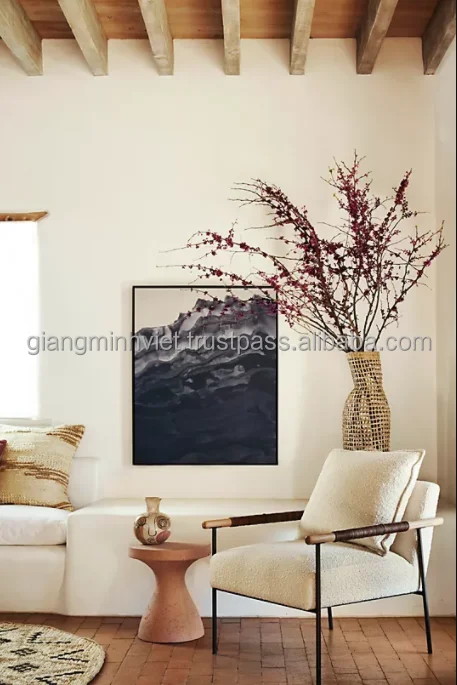 Natural handcrafted wicker woven bamboo seagrass vases Made in Vietnam