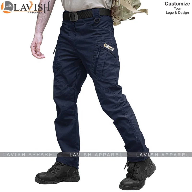 New Mens Tactical Pants Multiple Pocket Elasticity Military Urban Commuter Tactical Trousers Men Slim Fat Cargo Pant