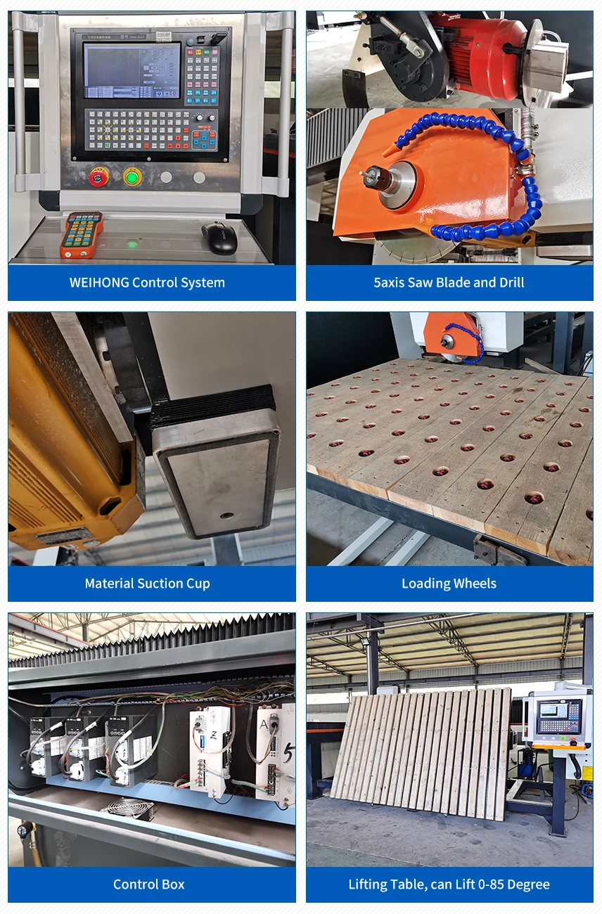 Superstar 5 axis stone stock bridge cutting machine for router granite cutting machine