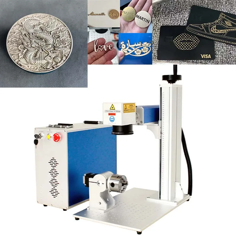 2.5d 3d fiber laser metal engraving machine 20W 30W 50W 80W JPT Raycus Max laser marking machine for metal stainless steel