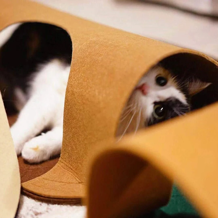 Pet Furniture Felt Floor Maze Kitty Playground Play Labyrinth Pad Activity Toy Cat tunnel Mat