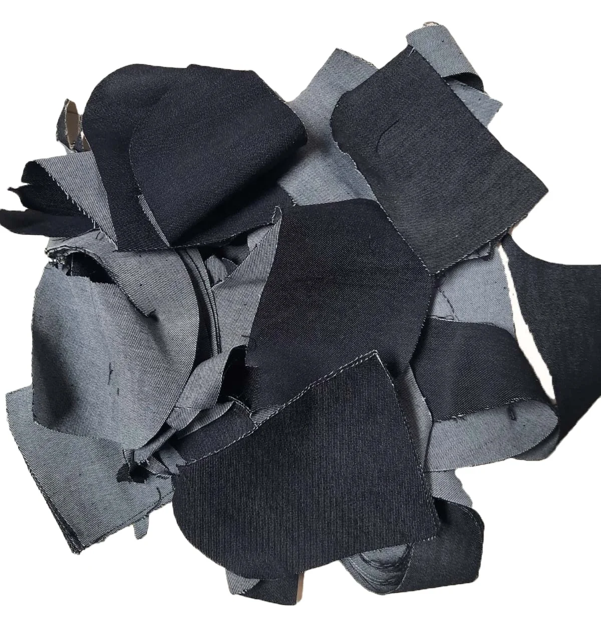 DENIM FABRICS WASTE COTTON SPANDEX OR STRETCH MIXED RAGS FROM BANGLADESH JEANS PANT FABRICS WASTE FOR RECYCLE