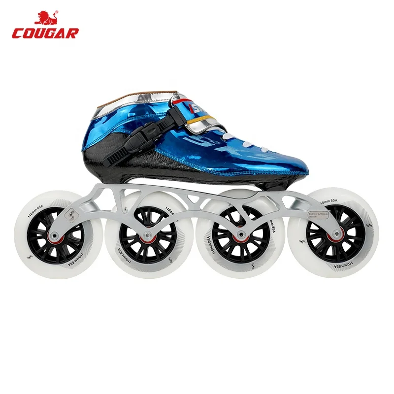 COUGAR SK5 professional ceramic bearing high speed skates shoes carbon skating for adult speed skaters