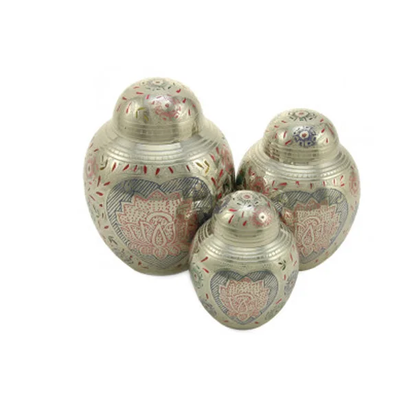 Набор из 4 металлических латунных урн для кремации