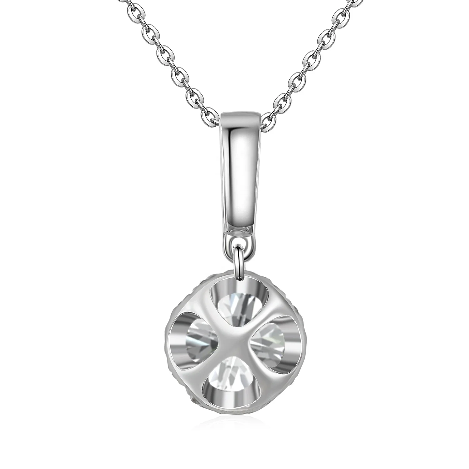 Роскошные бриллиантовые ювелирные изделия 2 карата VVS1 GRA Moissanite серебро 925 пробы кулон в виде клевера ожерелье украшения Destiny