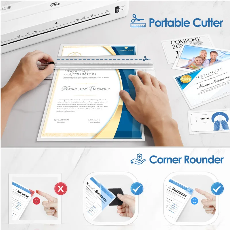 FN335 Bright Office School Hot Cold Laminator A3 A4 with Paper Trimmer