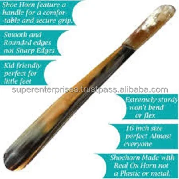 WATER Real Buffalo HORN Horn Shoe Accessories Gifts For Men Indian buffalo horn Crafts Shoe Horn Polished Shoe Lifter By S E