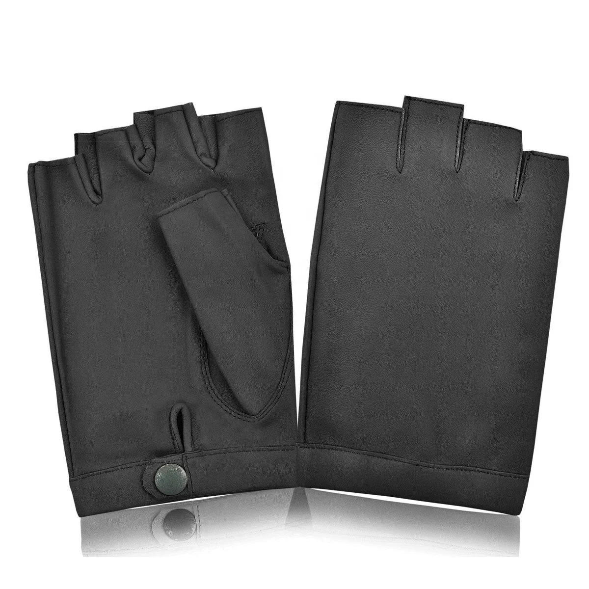 Перчатки без пальцев из натуральной кожи для мужчин и женщин унисекс велокресла-коляски спортзала оптовая продажа OEM высокое качество