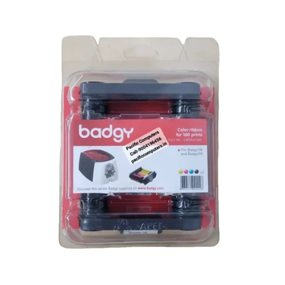 ПВХ карточный принтер Лента Evolis Badgy 100/200 CBGR0100C 100 изображения