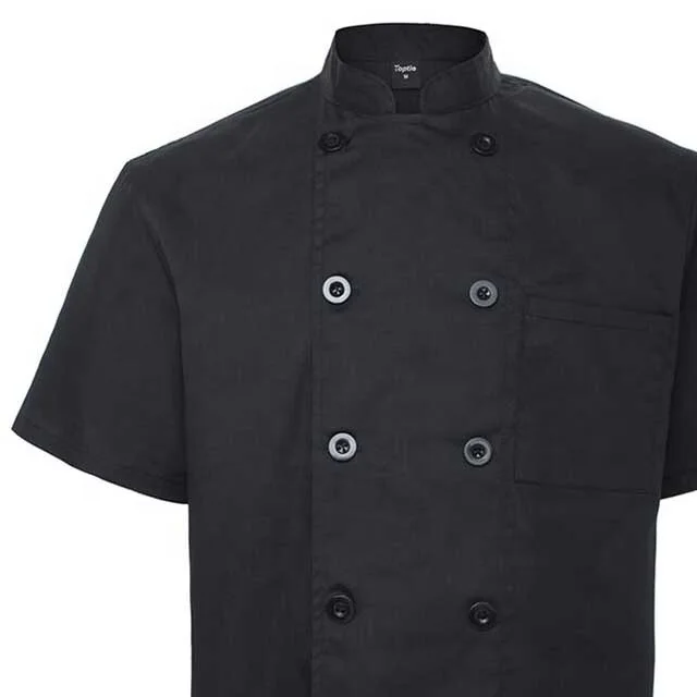  Униформа шеф-повара жакет с коротким рукавом унисекс для кухни