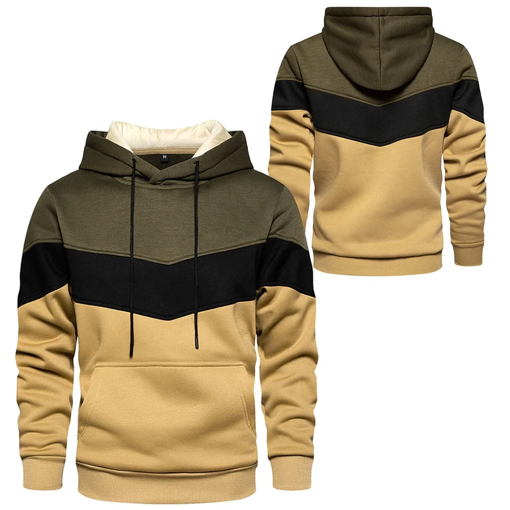 Разные цвета синий белого и серого цветов, большого размеры Cut & Sew панель Толстовка | Лучшее качество 100% органический хлопковый флис мужские толстовки с капюшоном