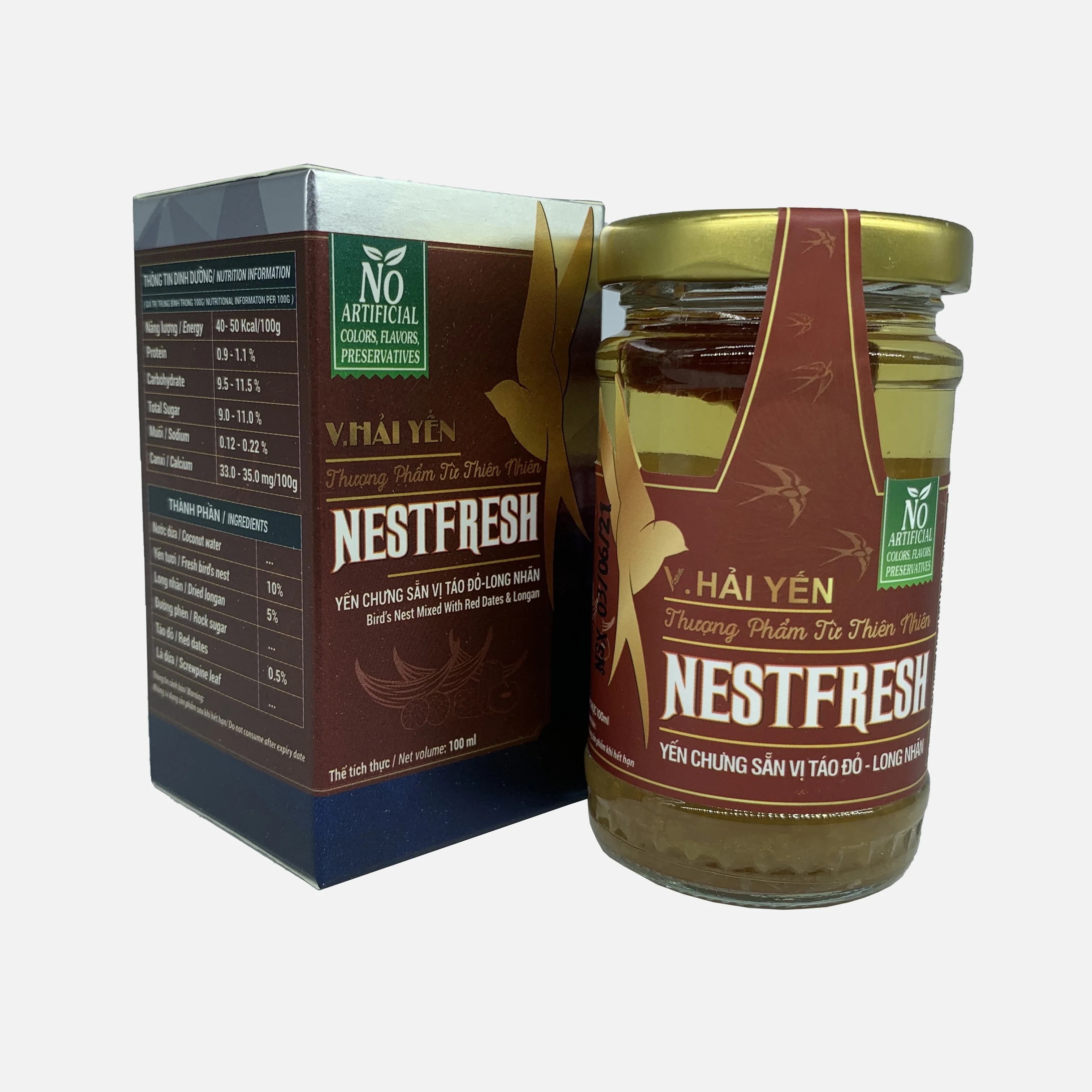  Продукты для здоровья птичье гнездо NESTFRESH смешанное с красной датой и Longan