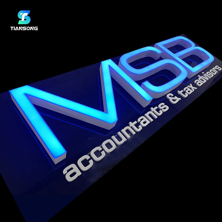 Custom Metal Sign Volvo Backlit Channel Letter 3D Signs Led Illuminated letter For Shop Front