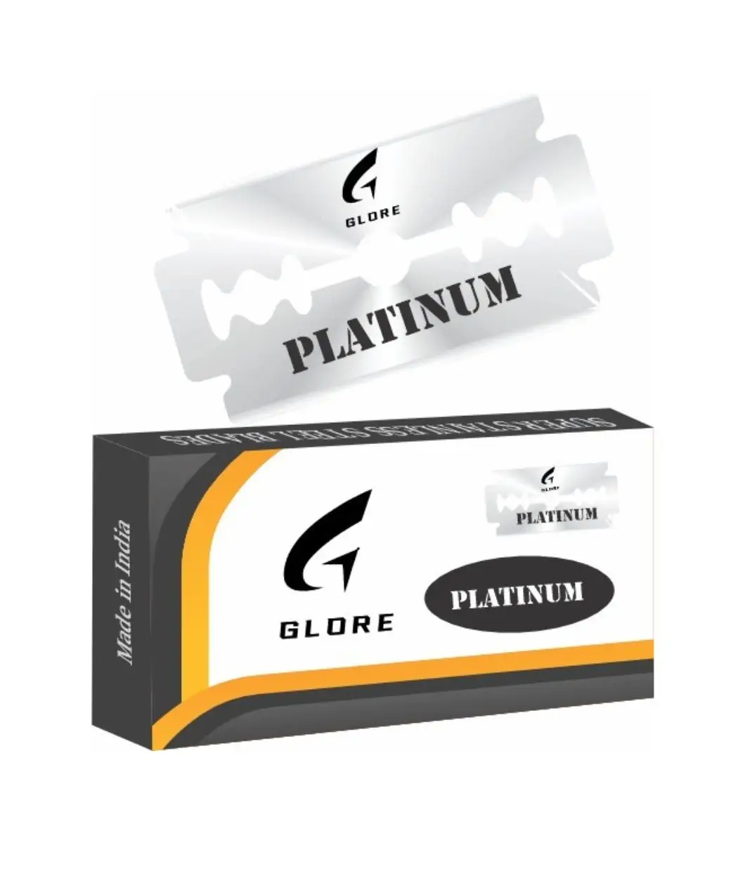 High Quality Platinum Coated Stainless Steel Shave Blade Durable for Smooth Shaving Experience Manufactured in India