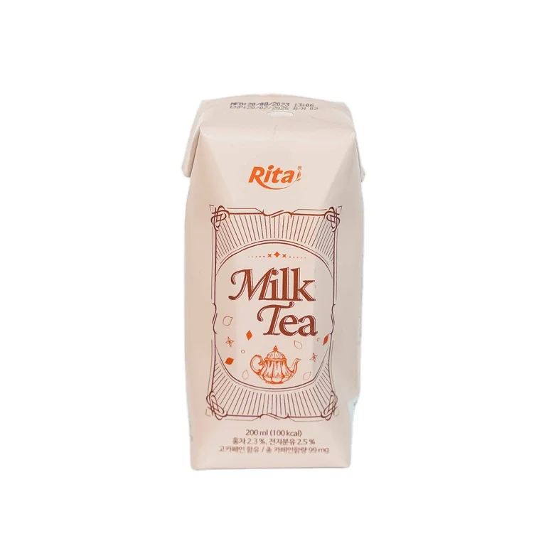 Best MilkTea Drink  200ml Paper Box Packing Original Tast Milk Tea  Brand  Best Selling Milk Tea from Vietnam Factory Price