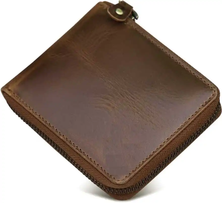 Popular Men Wallet High Quality New Design Red Genuine Leather RFID Wallet Luxury Leather Solid Slim Wallets for Men Credit Card