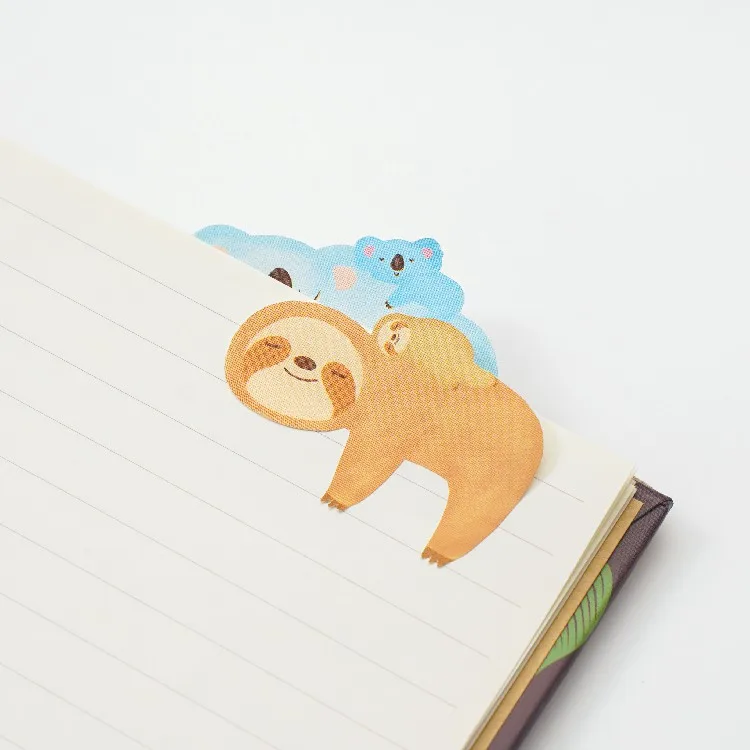 [6] Good Quality Planner Animal Sticky Notes Stationery Koala Sloth Memo Pad for Office