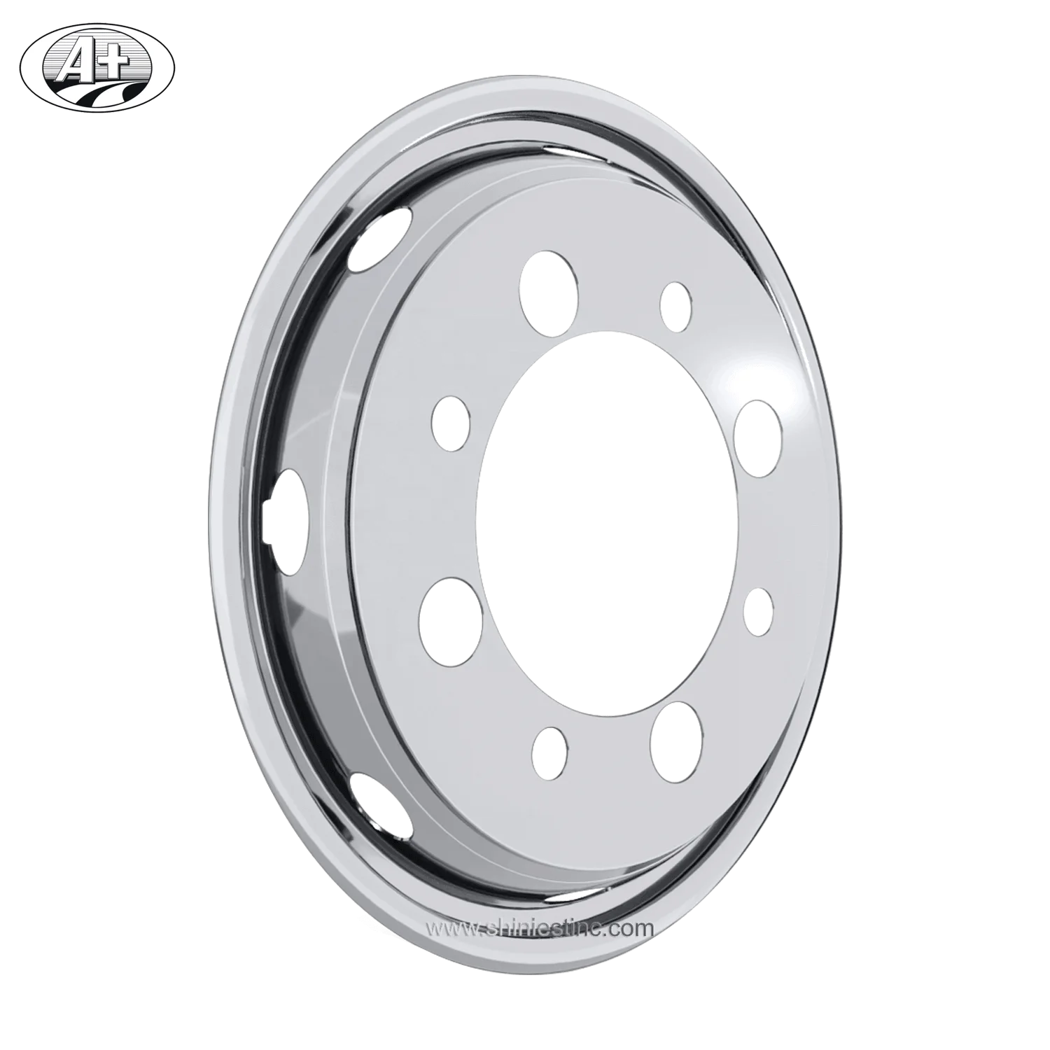 19.5 x 7.5 & 8.25 EU stainless steel Trailer Truck Wheel Covers  With Open Center