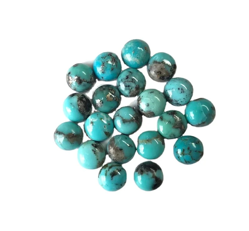 6mm Natural Blue Arizona Turquoise Gemstone Loose Round Cabochon Gemstone Wholesale Price Natural AAA Quality Gemstone Low Price
