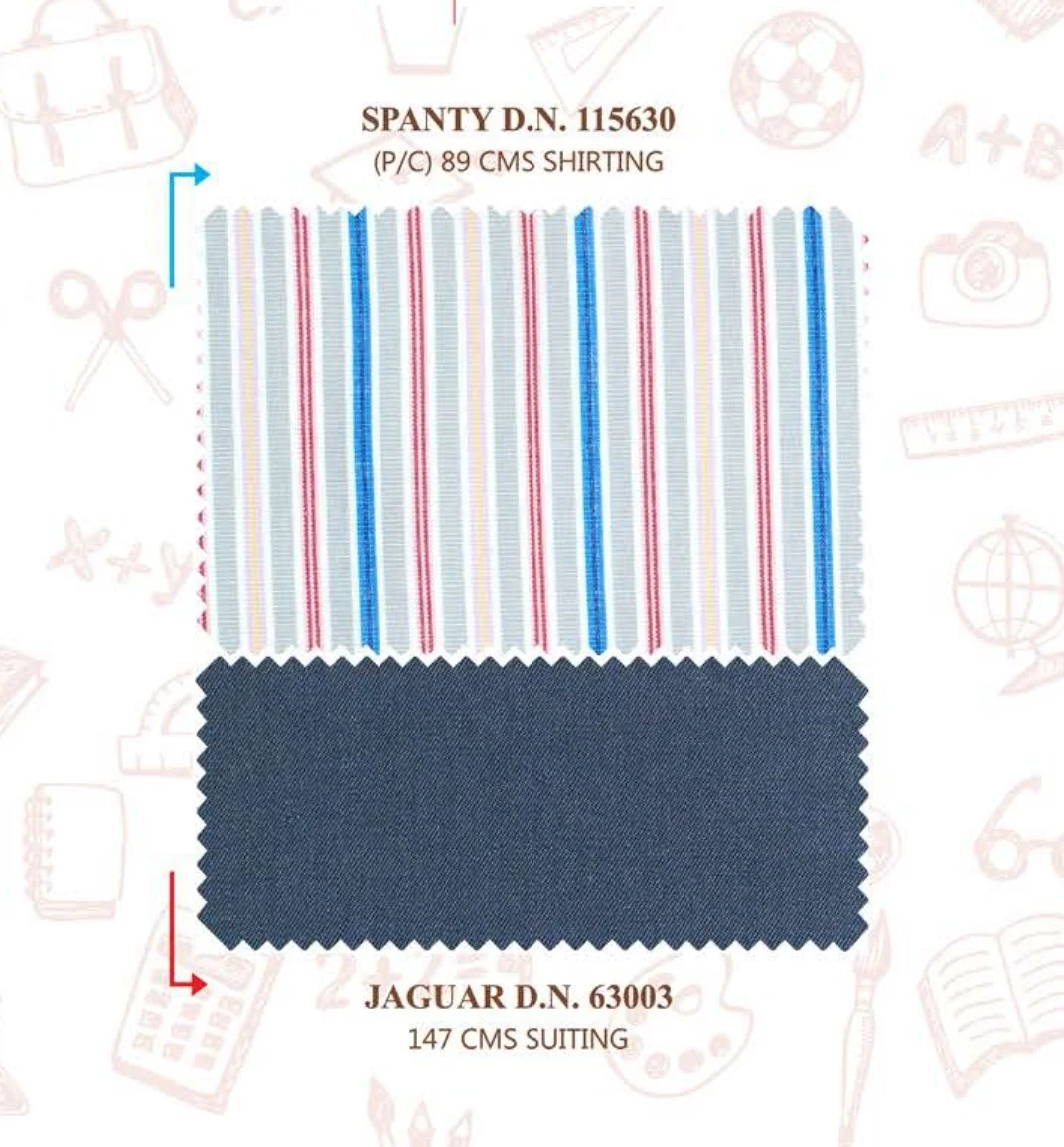 80/20 - 60/40 Polyester Cotton Woven Student School Uniform Fabric Yarn/Plain Dyed Material
