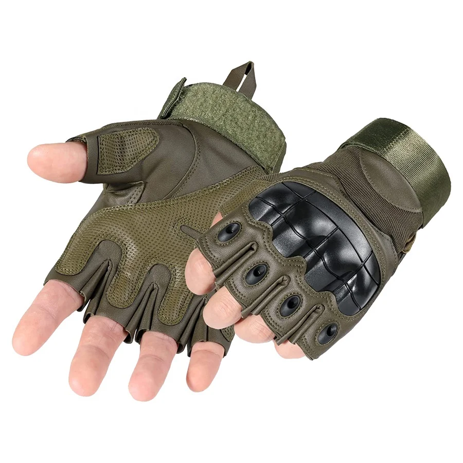 Flexible Breathable Half Finger Hard Knuckle Customized Touch Screen Motorcycle Motorbike Sports Racing Gloves For Men