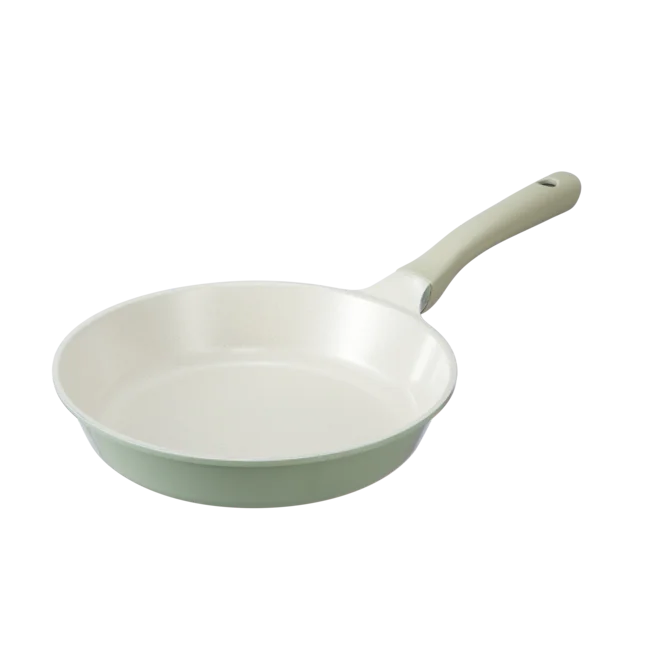 Omi Simple Marble 28cm Frying Pan Kitchenware Aluminum Non - Sticky pan with Glass Cover Home Cookware with Aluminum Coating Pot