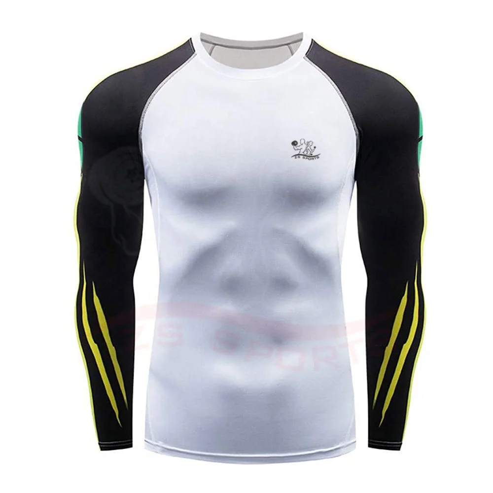 New Arrival Attractive Design Sublimated Printed Full Sleeve MMA Rash Guard Hot Sale Full Sublimated MMA Rash Guard