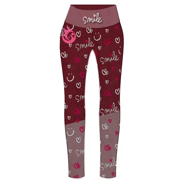 custom sublimation print leggings mama & daughter matching pair leggings yoga pants buttock trouser high waist gym leggings