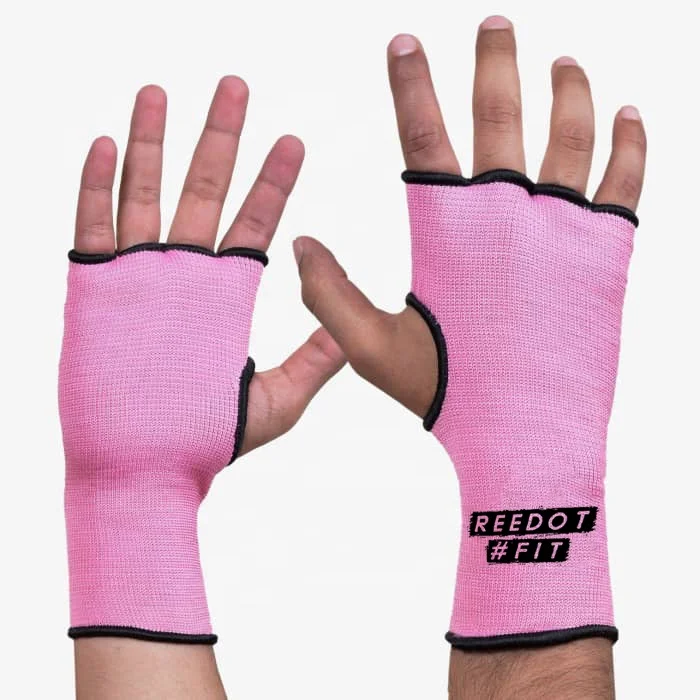 Boxing Hand Wraps Inner Gloves Men Women, Half Finger Elasticated Bandages, Under Mitts Fist Protection, Muay Thai, Kickboxing,