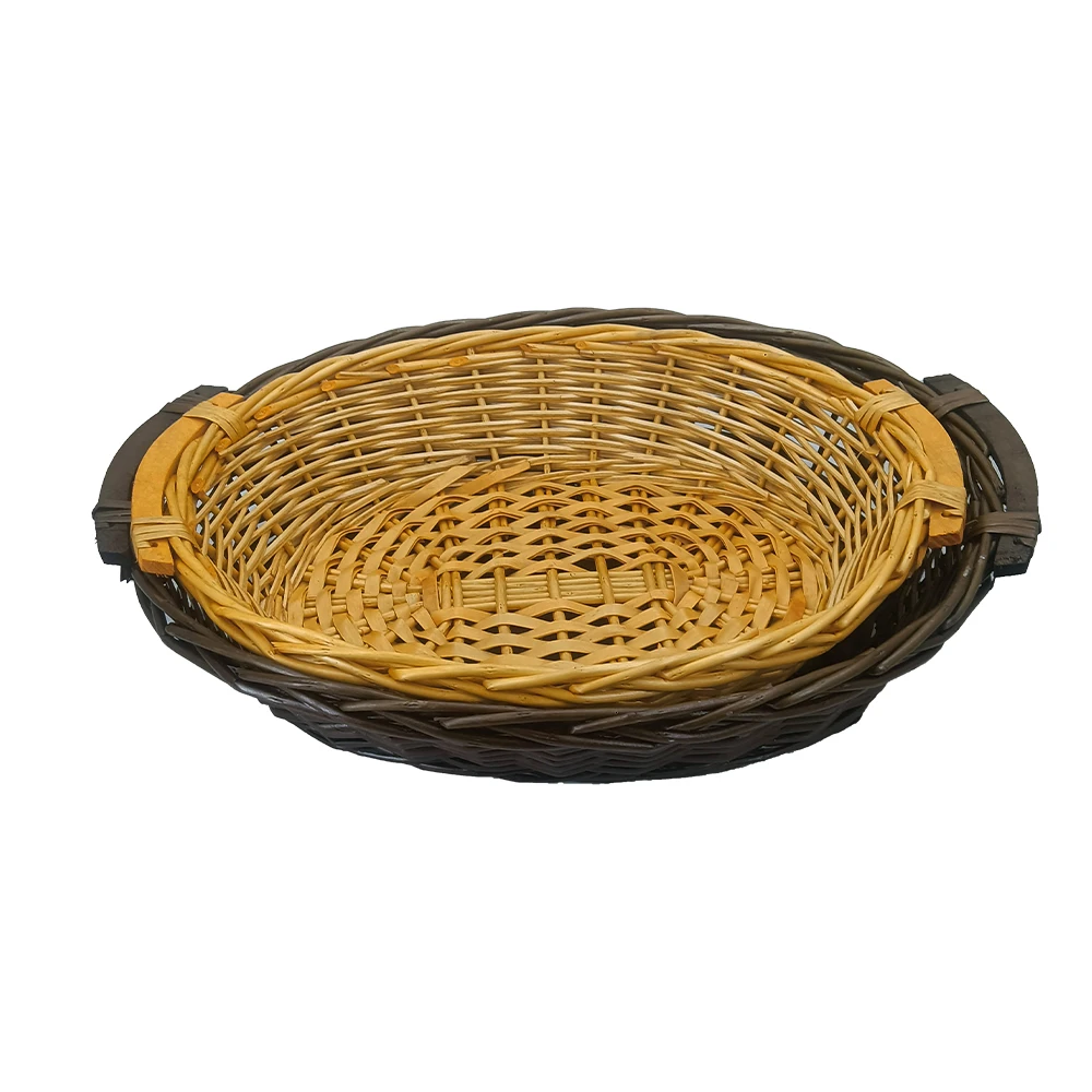 JY Wholesale  wicker basket cotton rope storage basket with handles wicker storage basket for household