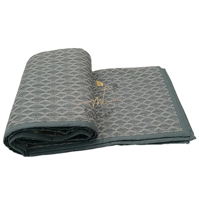 2023 Hot Sale Cotton Reversible Comforter Quilt Bedding Comforter Machine Quilted Both Side Solid Color Piping 70x120inch OEM