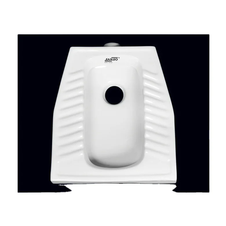 Worldwide Exporting Premium Quality of Ceramic White Modern Styled Indian Squat Pan Toilet for Genuine Market Price