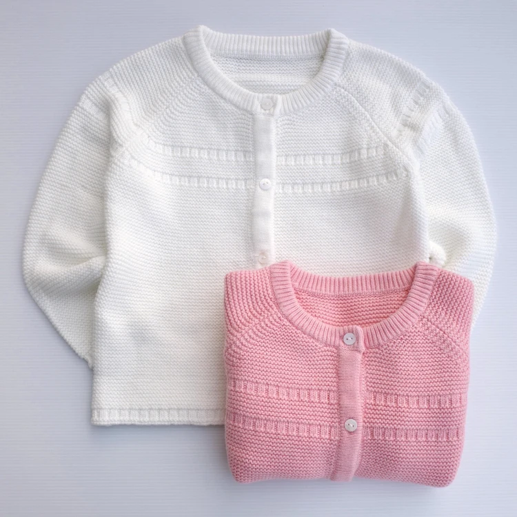 Premium Material Custom Knits Kids Sweater Long Sleeve Coat