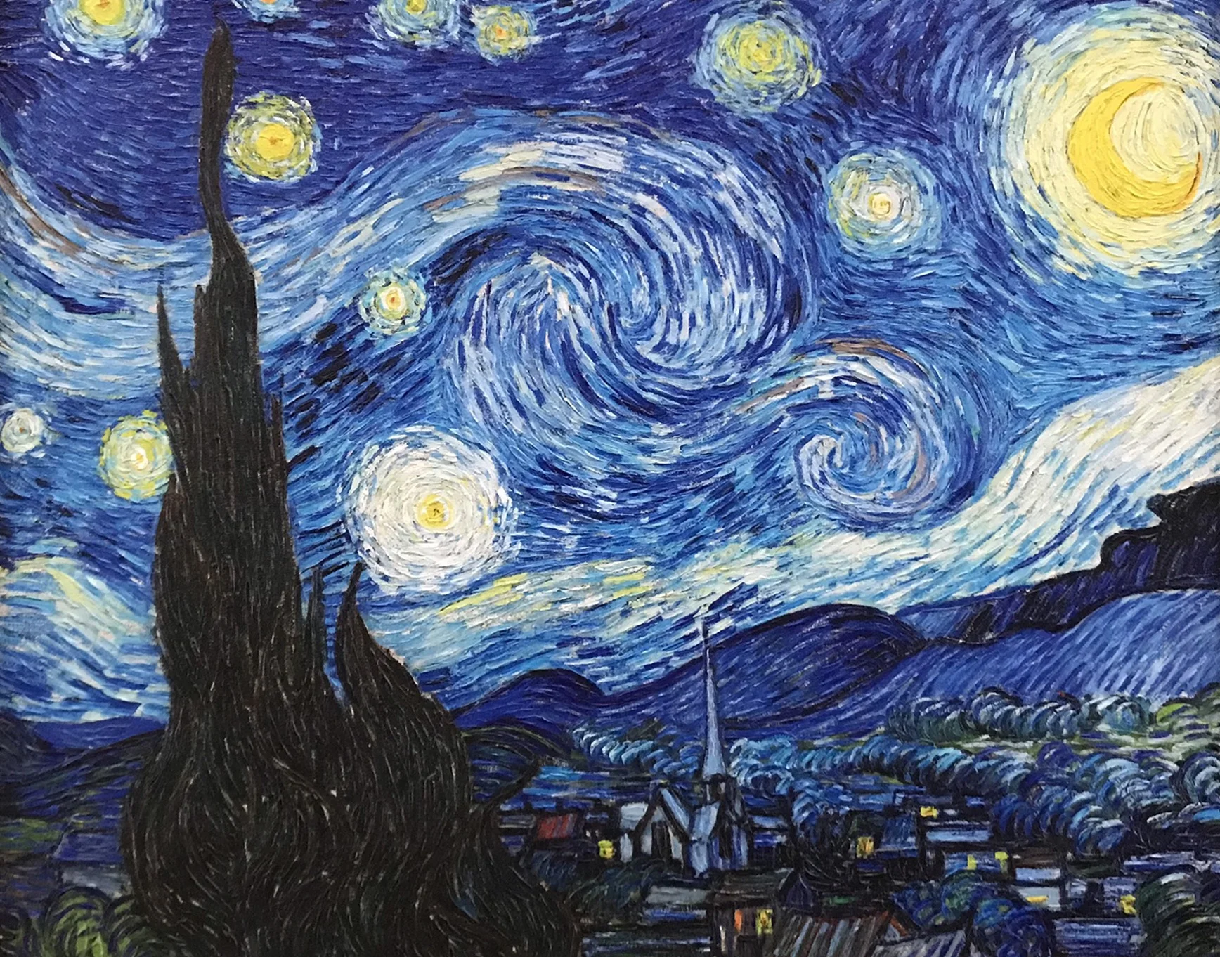 Wall Art The Starry Night on Canvas Oil Painting Best Selling Home Decor Canvas Print