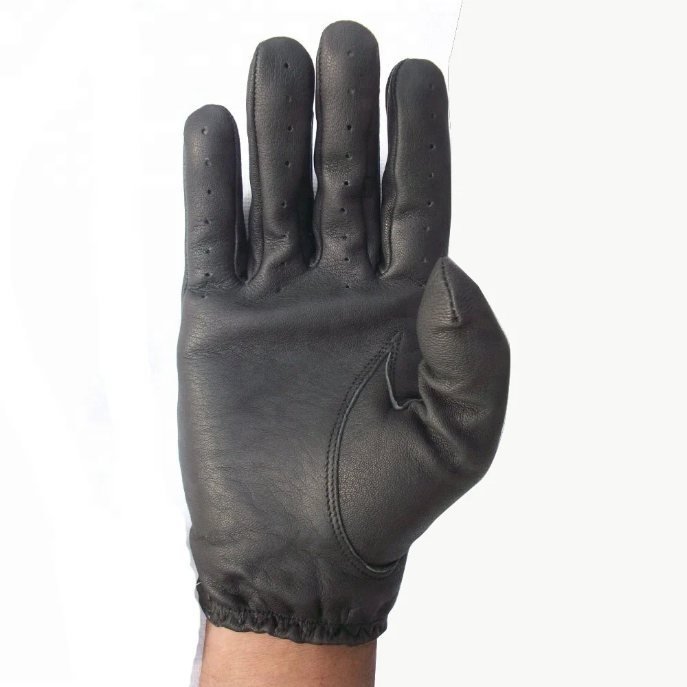 Распродажа онлайн, лидер продаж, изготовленные на заказ модные черные кожаные перчатки из овчины для вождения автомобиля, защитные перчатки для вождения хорошего качества