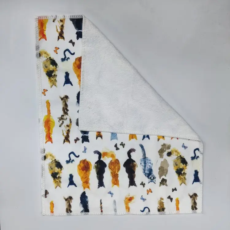 Manufacturer Custom Printed Vintage Design Tea Towel Toallas  De Cocina Microfiber Polyester Cotton Hand Kitchen Towels