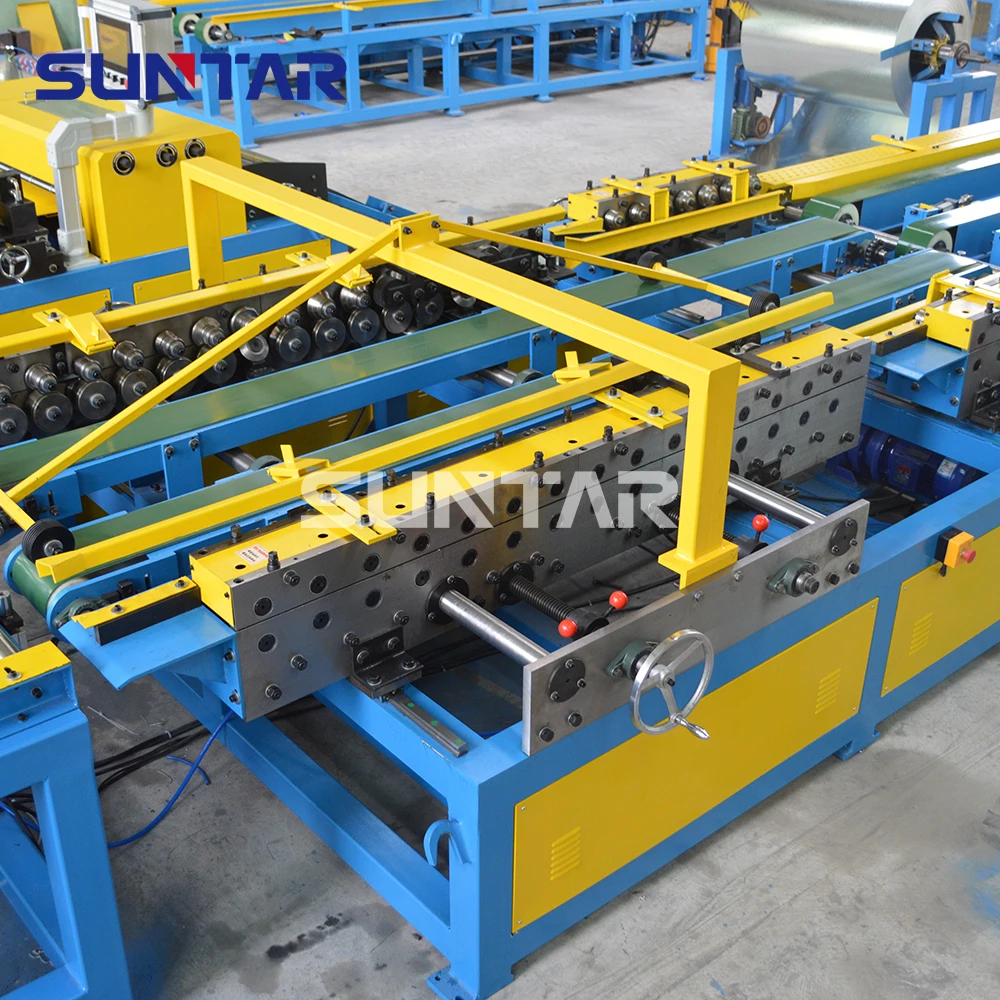 SUNTAY Factory price Ventilation duct Auto duct production line 5 shape hvac air duct making machine for tube production