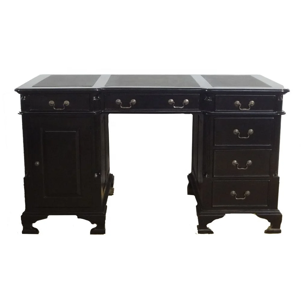 Antique Executive Desk Wooden President Desk Designed for European Style Office Furniture and Classic Home Office