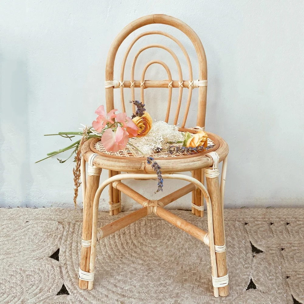 rattan baby and kid chair Rattan chair child chair for kids
