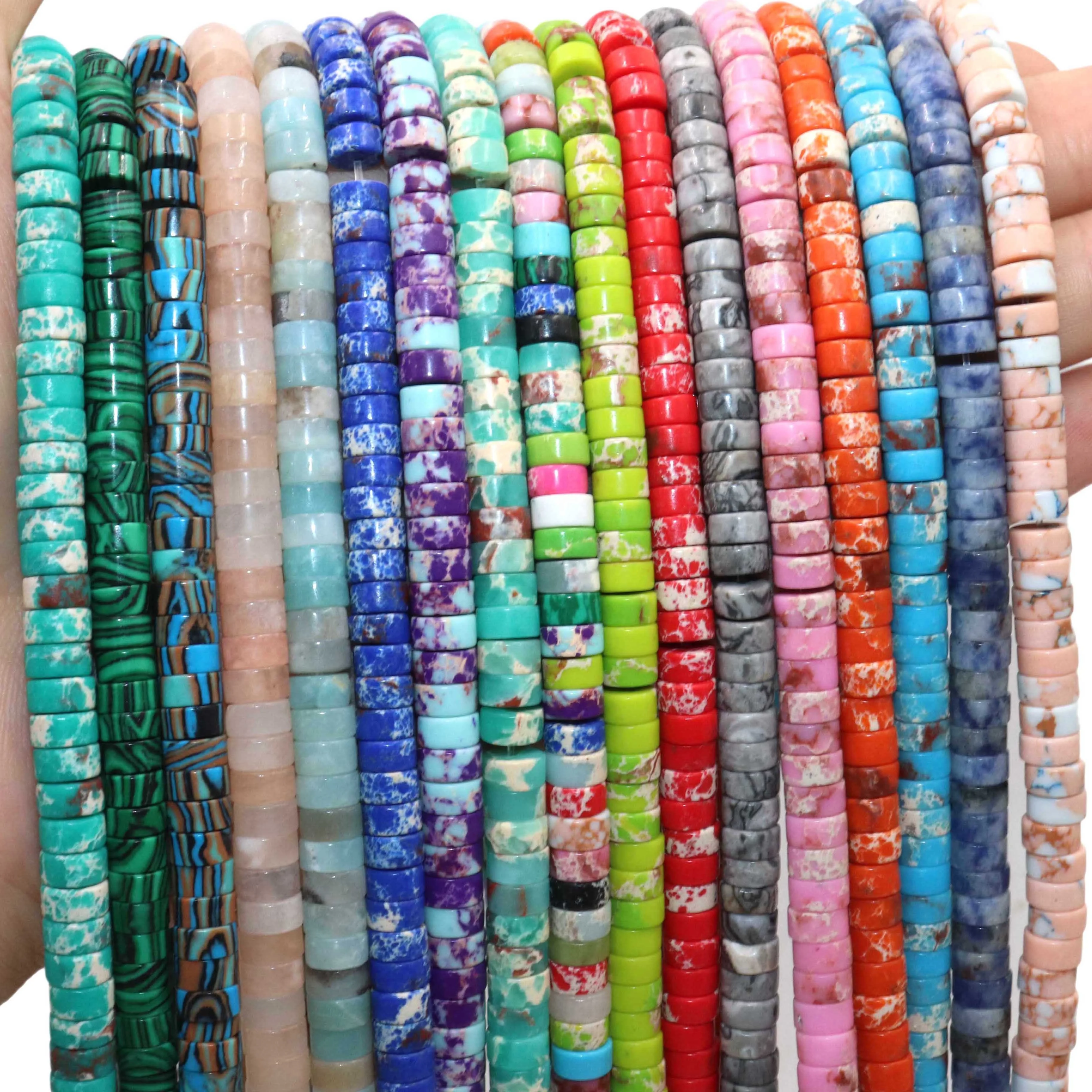 Wholesale Natural Pink Imperial Jasper Gemstone Round Disc Beads For Jewelry Making Bracelet Necklace Pendants for Men & Women